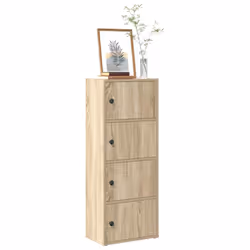 vidaXL Bookcase Concrete Grey 40x24x102 cm Engineered Wood bookshelf book case