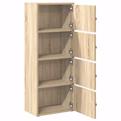 vidaXL Bookcase Concrete Grey 40x24x102 cm Engineered Wood bookshelf book case - Additional view 4