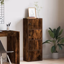 vidaXL Bookcase Smoked Oak 40x24x102 cm Engineered Wood bookshelf book case