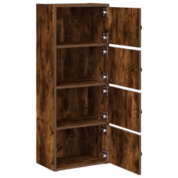 vidaXL Bookcase Smoked Oak 40x24x102 cm Engineered Wood bookshelf book case - Additional view 4