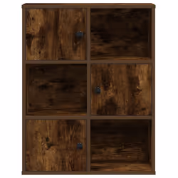 vidaXL Bookcase Bookshelf Cabinet Storage Shelf Book Stand Engineered Wood - smoked oak, 76.5 cm/ 60 cm - Additional view 4