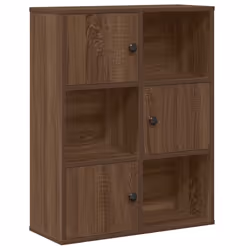 vidaXL Bookcase Bookshelf Cabinet Storage Shelf Book Stand Engineered Wood - brown oak, 76.5 cm/ 60 cm