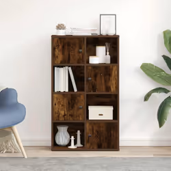 vidaXL Bookcase Smoked Oak 60x24x101.5 cm Engineered Wood bookshelf book case