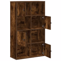 vidaXL Bookcase Smoked Oak 60x24x101.5 cm Engineered Wood bookshelf book case - Additional view 4