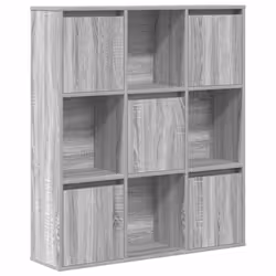 vidaXL Bookcase Bookshelf Cabinet Storage Shelf Book Stand Engineered Wood - grey sonoma, 101.5 cm/ 89 cm