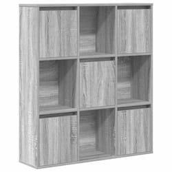 vidaXL Bookcase Bookshelf Cabinet Storage Shelf Book Stand Engineered Wood - grey sonoma, 101.5 cm/ 89 cm