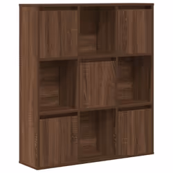 vidaXL Bookcase Bookshelf Cabinet Storage Shelf Book Stand Engineered Wood - brown oak, 101.5 cm/ 89 cm