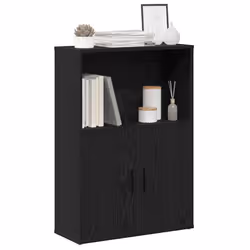vidaXL Bookcase Black Oak 60x24x85 cm Engineered Wood bookshelf book case