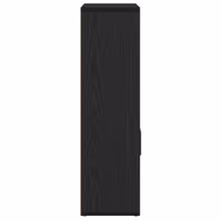 vidaXL Bookcase Black Oak 60x24x85 cm Engineered Wood bookshelf book case - Additional view 5