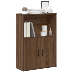 vidaXL Bookcase Brown Oak 60x24x85 cm Engineered Wood bookshelf book case