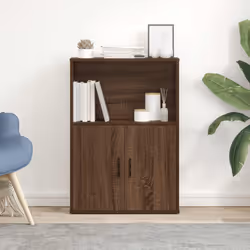 vidaXL Bookcase Brown Oak 60x24x85 cm Engineered Wood bookshelf book case