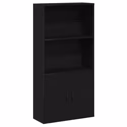 vidaXL Bookcase Sonoma Oak 60x24x120 cm Engineered Wood bookshelf book case - black
