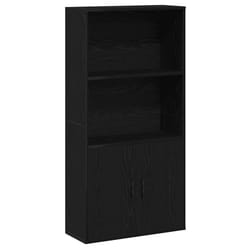 vidaXL Bookcase Sonoma Oak 60x24x120 cm Engineered Wood bookshelf book case - black