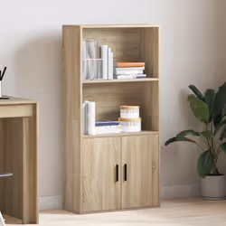 vidaXL Bookcase Sonoma Oak 60x24x120 cm Engineered Wood bookshelf book case - sonoma oak
