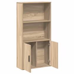 vidaXL Bookcase Sonoma Oak 60x24x120 cm Engineered Wood bookshelf book case - sonoma oak - Additional view 6