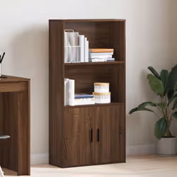 vidaXL Bookcase Sonoma Oak 60x24x120 cm Engineered Wood bookshelf book case - brown oak