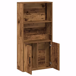 vidaXL Bookcase Sonoma Oak 60x24x120 cm Engineered Wood bookshelf book case - old wood - Additional view 6