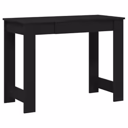 vidaXL Desk Concrete Grey 100x45x75 cm Engineered Wood office desk study desk - black