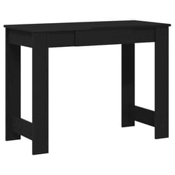 vidaXL Desk Concrete Grey 100x45x75 cm Engineered Wood office desk study desk - black