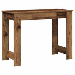 vidaXL Desk Concrete Grey 100x45x75 cm Engineered Wood office desk study desk - old wood
