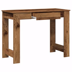 vidaXL Desk Concrete Grey 100x45x75 cm Engineered Wood office desk study desk - old wood - Additional view 4