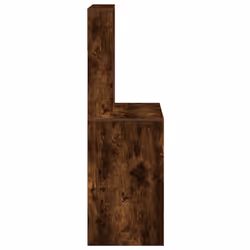 vidaXL Desk with Shelves Writing Compter Table Study Desk Engineered Wood - smoked oak - Additional view 4