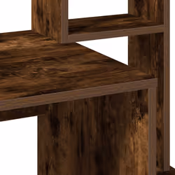 vidaXL Desk with Shelves Writing Compter Table Study Desk Engineered Wood - smoked oak - Additional view 6