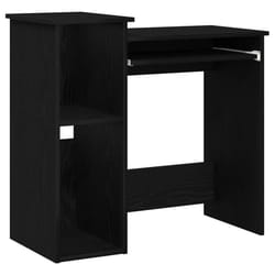 vidaXL Desk with Shelves White 84x40x78 cm Engineered Wood office desk - black