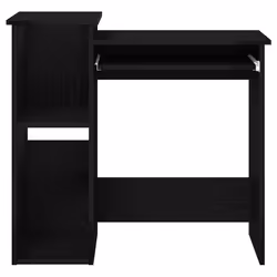 vidaXL Desk with Shelves White 84x40x78 cm Engineered Wood office desk - black - Additional view 4