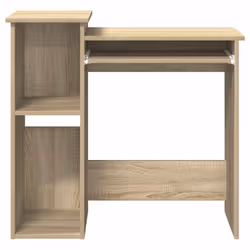vidaXL Desk with Shelves White 84x40x78 cm Engineered Wood office desk - sonoma oak - Additional view 4