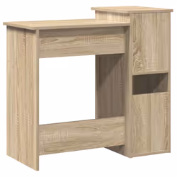 vidaXL Desk with Shelves White 84x40x78 cm Engineered Wood office desk - sonoma oak - Additional view 6
