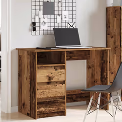 vidaXL Desk Writing Table Working Desk Study Computer Desk Engineered Wood - old wood