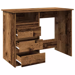 vidaXL Desk Writing Table Working Desk Study Computer Desk Engineered Wood - old wood - Additional view 4