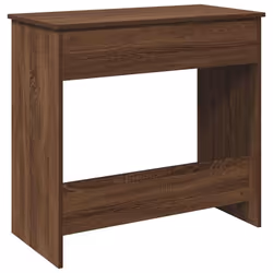 vidaXL Desk White 80x40x75 cm Engineered Wood office desk study desk - brown oak - Additional view 6