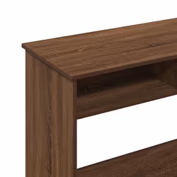 vidaXL Desk White 80x40x75 cm Engineered Wood office desk study desk - brown oak - Additional view 8