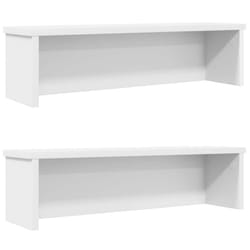 vidaXL Kitchen Racks Stackable Storage Shelf Counter Shelf Cabinet Organizer - white, 50 x 15 x 16 cm/ 2 pcs