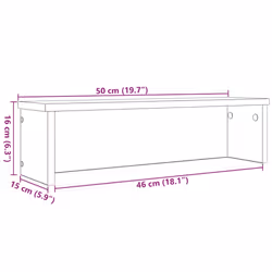 vidaXL Kitchen Racks Stackable Storage Shelf Counter Shelf Cabinet Organizer - black, 50 x 15 x 16 cm/ 1 pcs