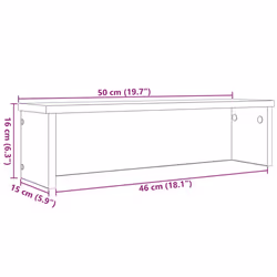 vidaXL Kitchen Racks Stackable Storage Shelf Counter Shelf Cabinet Organizer - sonoma oak, 50 x 15 x 16 cm/ 2 pcs - Additional view 8
