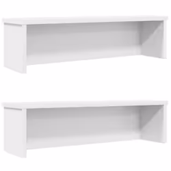 vidaXL Kitchen Racks Stackable Storage Shelf Counter Shelf Cabinet Organizer - white, 60 x 15 x 16 cm/ 2 pcs
