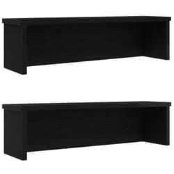 vidaXL Kitchen Racks Stackable Storage Shelf Counter Shelf Cabinet Organizer - black, 60 x 15 x 16 cm/ 2 pcs