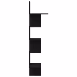 vidaXL Wall Corner Shelf Wall Rack Wall-mounted Storage Shelf Engineered Wood - black - Additional view 4