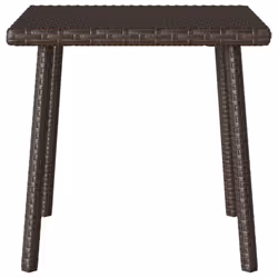 vidaXL Garden Coffee Table Rectangular Light Grey 40x40x37 cm Poly Rattan - brown, 40 x 40 x 37 cm - Additional view 4