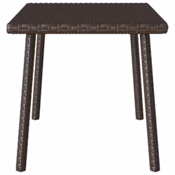 vidaXL Garden Coffee Table Rectangular Light Grey 40x40x37 cm Poly Rattan - brown, 60 x 40 x 37 cm - Additional view 4