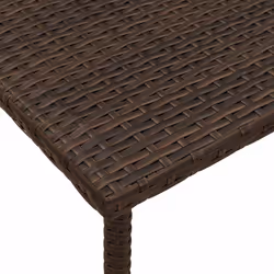 vidaXL Garden Coffee Table Rectangular Light Grey 40x40x37 cm Poly Rattan - brown, 60 x 40 x 37 cm - Additional view 6
