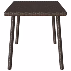 vidaXL Garden Coffee Table Rectangular Light Grey 40x40x37 cm Poly Rattan - brown, 80 x 40 x 37 cm - Additional view 4