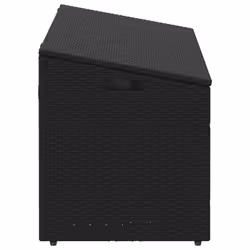vidaXL Garden Storage Box Beige 110x50x58 cm Poly Rattan garden storage box - black - Additional view 4
