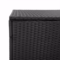 vidaXL Garden Storage Box Beige 110x50x58 cm Poly Rattan garden storage box - black - Additional view 7