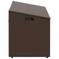vidaXL Garden Storage Box Beige 110x50x58 cm Poly Rattan garden storage box - brown - Additional view 4