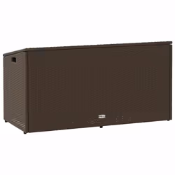 vidaXL Garden Storage Box Beige 110x50x58 cm Poly Rattan garden storage box - brown - Additional view 5