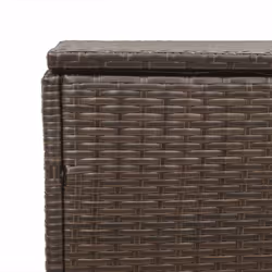 vidaXL Garden Storage Box Beige 110x50x58 cm Poly Rattan garden storage box - brown - Additional view 7
